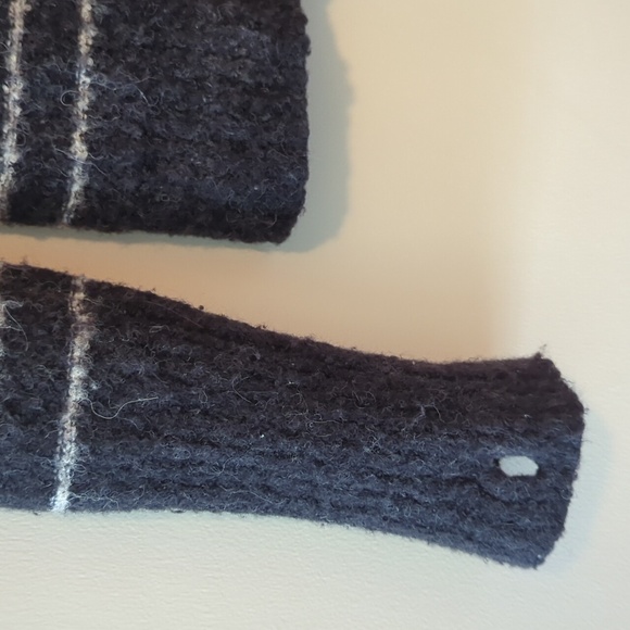 Free People boat neck gray and white striped wool sweater XS - Picture 5 of 7